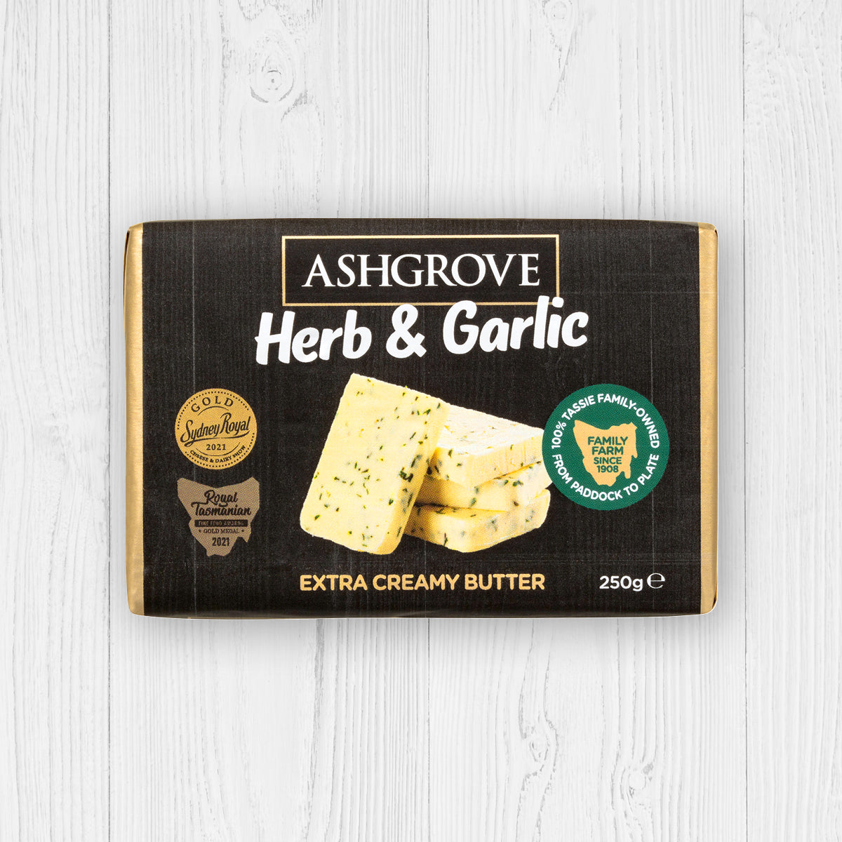Herb & Garlic Butter 250g Ashgrove Cheese