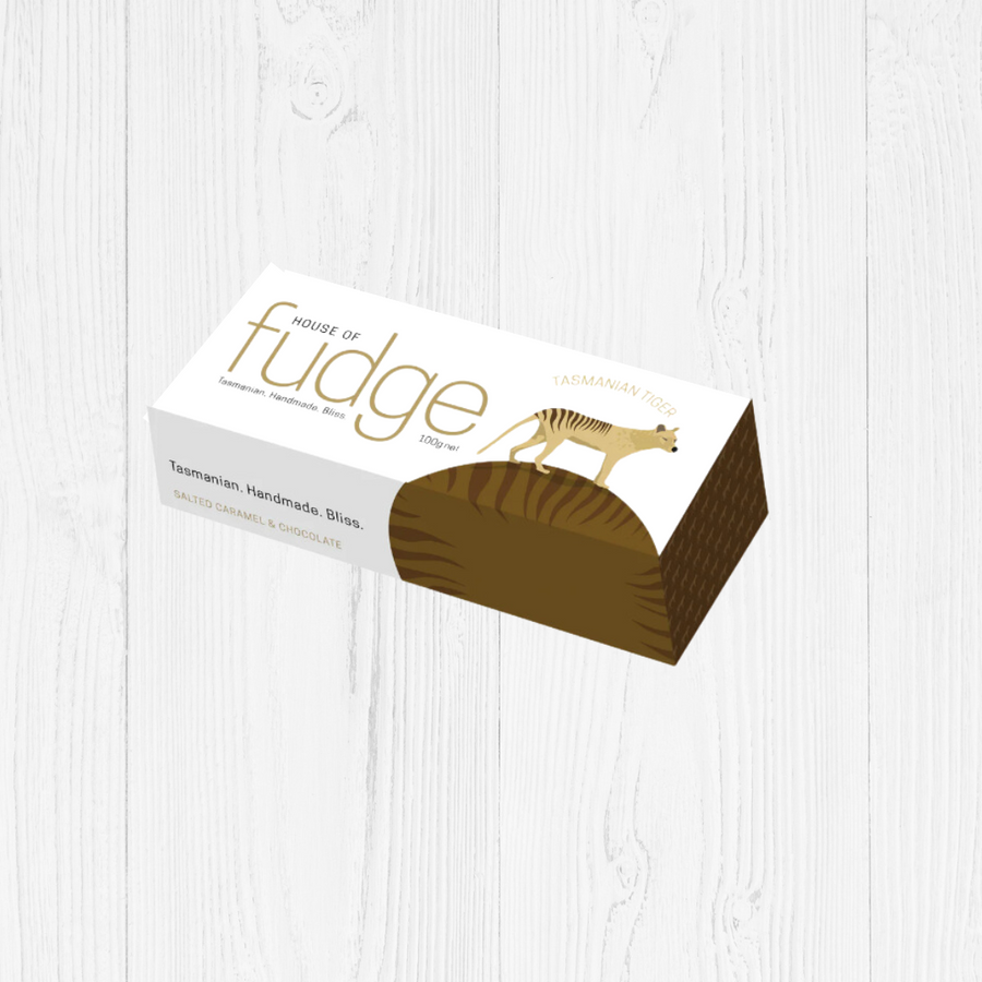 House of Fudge Tasmanian Tiger - Salted Caramel and Chocolate 100g