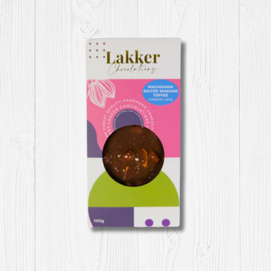 Lakker Chocolatiers Macadamia Salted Wakame Toffee 100g